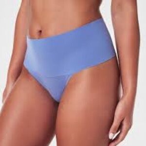 Spanx Undie-Tectable Cornflower Blue Thong - XL (pack of 3)